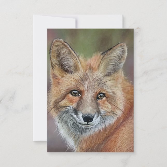 Fox Postcard-style Note Card (Front)