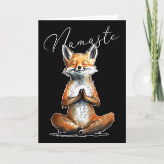 Fox Power Yoga Teacher Animal Humour Namaste Karma Card