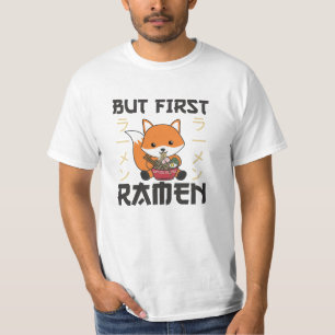 Fox Powered By Ramen Cute Kawaii Foxes T-Shirt
