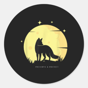 Fox Preserve & Protect Climate Protection Envi Classic Round Sticker