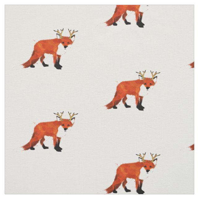 Fox Print Fabric (Swatch)