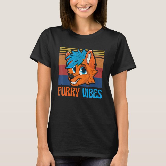 Fox Proud Furry Vibes Furry Tail Furry Person Cosp T-Shirt (Front)