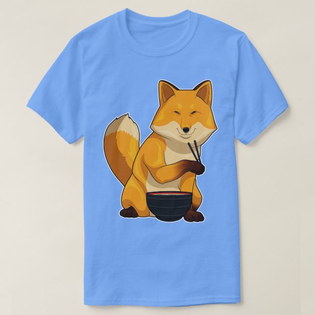 Fox Ramen Bowl T-Shirt (Design Front)