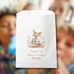 Fox Reading a Book Chapter One 1st Birthday Party  Favour Bags