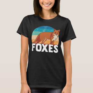 Fox Red Foxes Girls Smart Vintage Wildlife T-Shirt