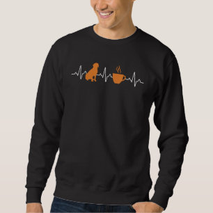 Fox Red Lab and Coffee Heartbeat Labrador Retrieve Sweatshirt