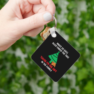 Fox Red Lab Christmas Sleep Labrador Retriever Key Ring