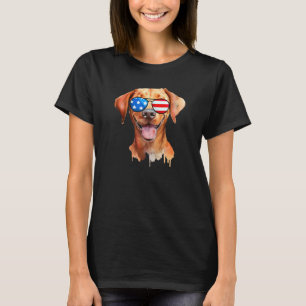 Fox Red Lab Mom Dad Flag Labrador Retriever T-Shirt