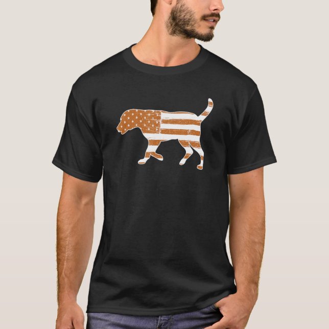 Fox Red Lab Mom Dad Labrador Retriever Flag T-Shirt (Front)