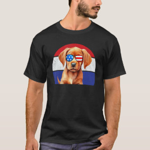 Fox Red Lab Mum Dad Flag Labrador Retriever 1 T-Shirt