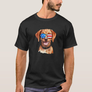 Fox Red Lab Mum Dad Flag Labrador Retriever 2 T-Shirt