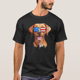 Fox Red Lab Mum Dad Flag Labrador Retriever T-Shirt
