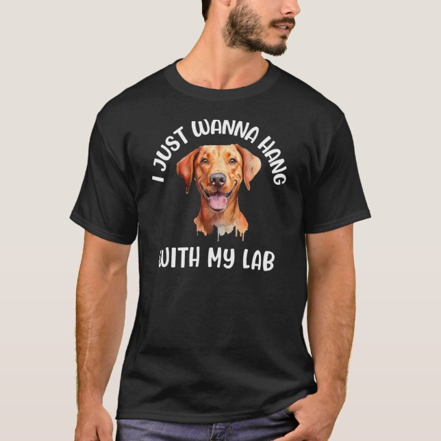 Fox Red Lab Mum Dad Hang with My Lab Labrador Retr T-Shirt (Front)