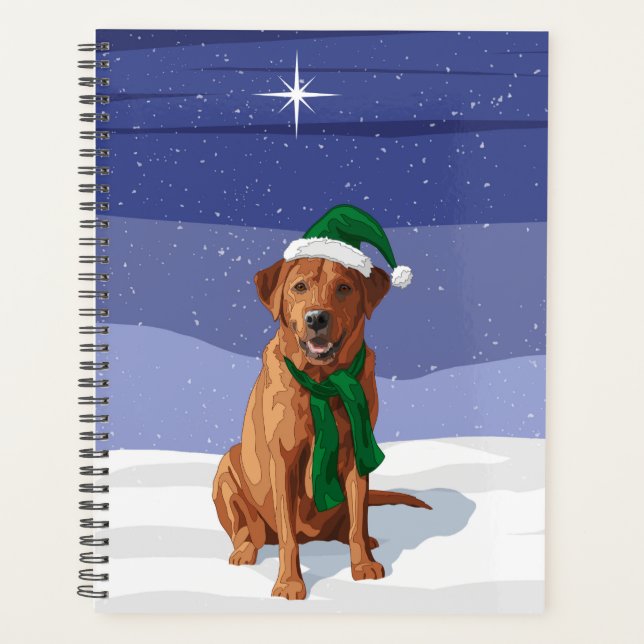 Fox Red Labrador Retriever Christmas Dog Planner (Front)