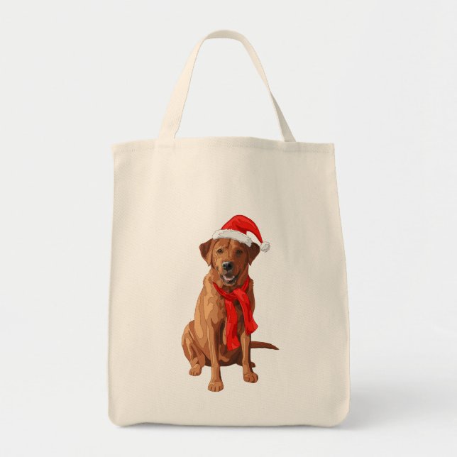 Fox Red Labrador Retriever Christmas Dog Tote Bag (Front)