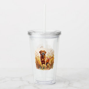 Fox Red Labrador Retriever Dog Acrylic Tumbler