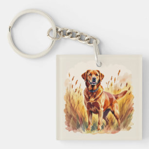 Fox Red Labrador Retriever Dog Key Ring