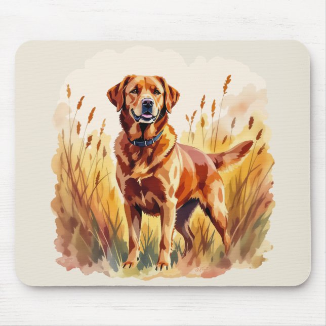 Fox Red Labrador Retriever Dog Mouse Mat (Front)