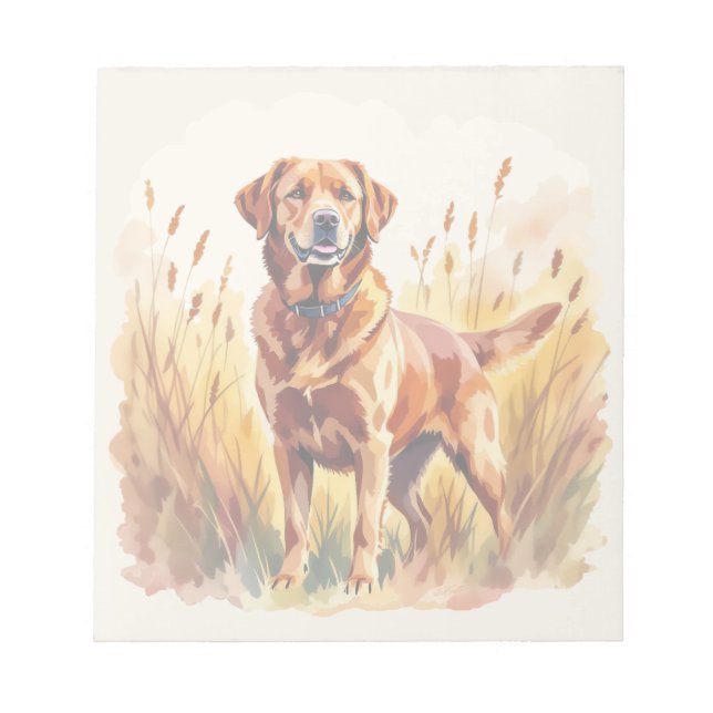Fox Red Labrador Retriever Dog Notepad (Front)