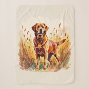Fox Red Labrador Retriever Dog Sherpa Blanket