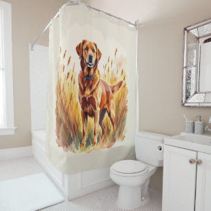 Fox Red Labrador Retriever Dog Shower Curtain