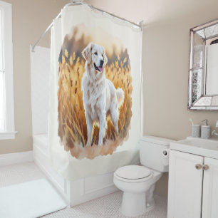 Fox Red Labrador Retriever Dog Shower Curtain