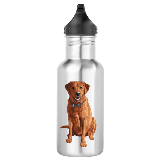 Fox Red Yellow Labrador Retriever Dog 532 Ml Water Bottle (Right)