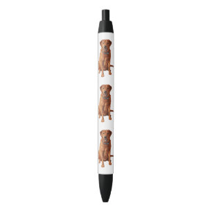 Fox Red Yellow Labrador Retriever Dog Black Ink Pen