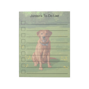 Fox Red Yellow Labrador Retriever Dog Notepad