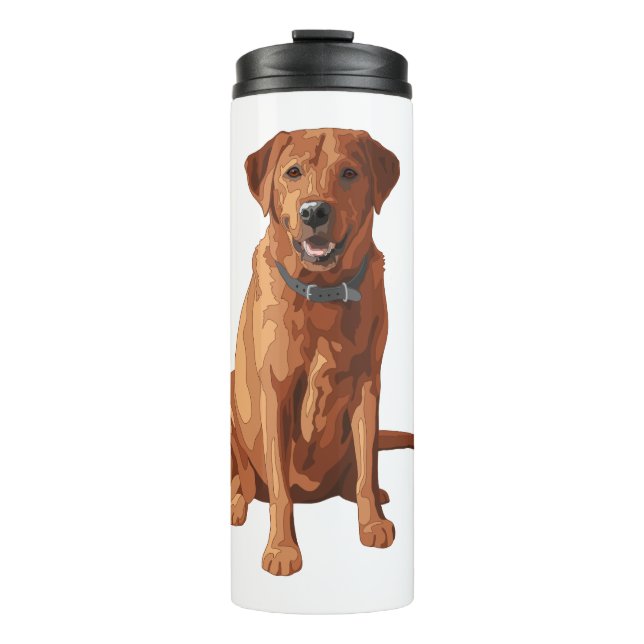 Fox Red Yellow Labrador Retriever Dog Thermal Tumbler (Front)