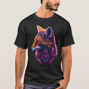 Fox retrowave sweet foxy cunning night visitor sty T-Shirt