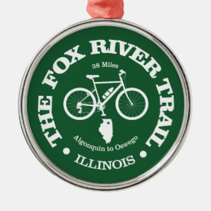 Fox River Trail (cycling) Metal Tree Decoration