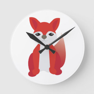 Fox Round Clock