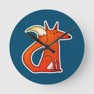 Fox Round Clock