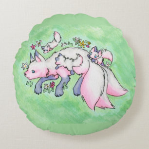 Fox round cushion