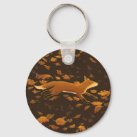 Fox Running Through Fall