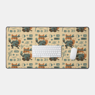 Fox Samurai Gamer Desk Mat