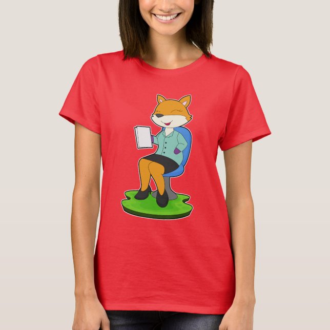 Fox Secretary Note T-Shirt (Front)
