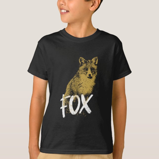 Fox shaman totem animal, two sides print T-Shirt (Front)