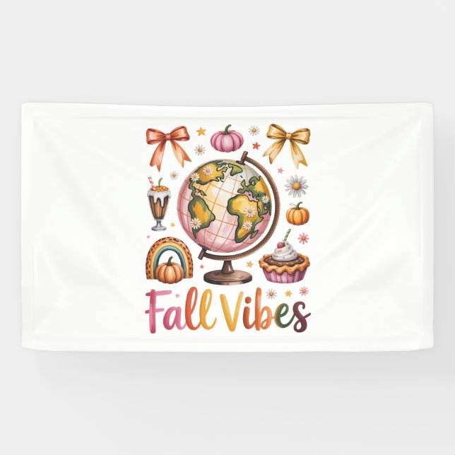 Fox Shirt Country Pumpkin Banner (Horizontal)