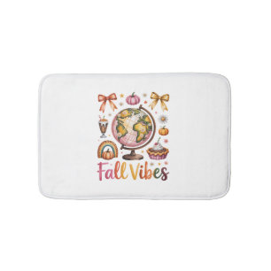 Fox Shirt Country Pumpkin Bath Mat