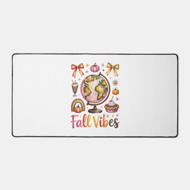 Fox Shirt Country Pumpkin Desk Mat (Front)