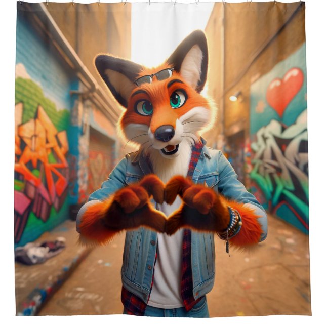 Fox Shower Curtain (Front)