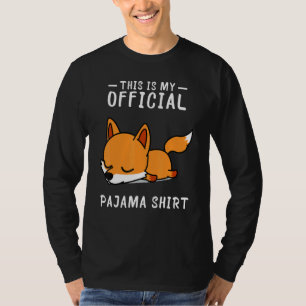 Fox Sleep Pyjamas Pajama Sleepover T-Shirt