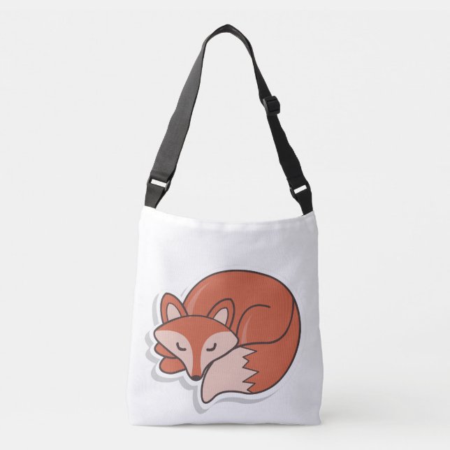 Fox Sleeping Crossbody Bag (Front)