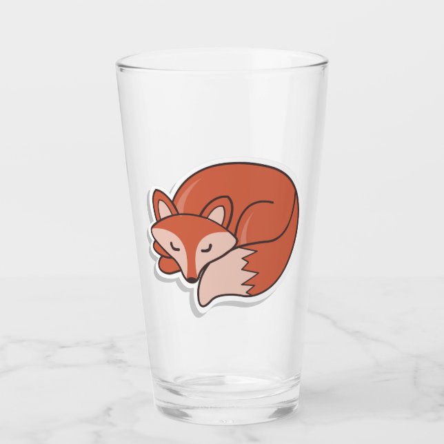 Fox Sleeping Glass (Front)
