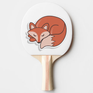 Fox Sleeping Ping Pong Paddle