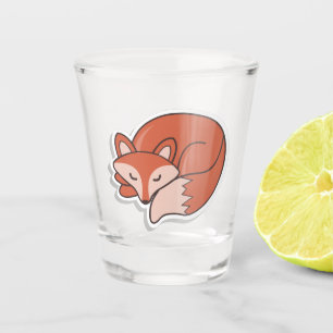 Fox Sleeping Shot Glass
