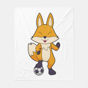 Fox Soccer player Soccer Fleece Blanket