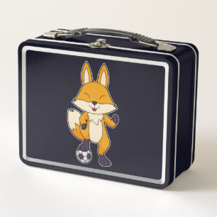 Fox Soccer player Soccer Metal Lunch Box